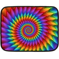 Psychedelic Rainbow Spiral Double Sided Fleece Blanket (Mini) from ArtsNow.com 35 x27  Blanket Back