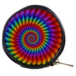 Psychedelic Rainbow Spiral Mini Makeup Bag