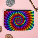 Psychedelic Rainbow Spiral Mini Coin Purse