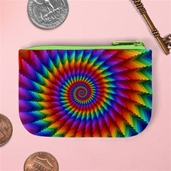 Psychedelic Rainbow Spiral Mini Coin Purse from ArtsNow.com Back