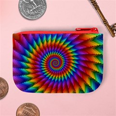 Psychedelic Rainbow Spiral Mini Coin Purse from ArtsNow.com Back