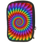 Psychedelic Rainbow Spiral Compact Camera Leather Case