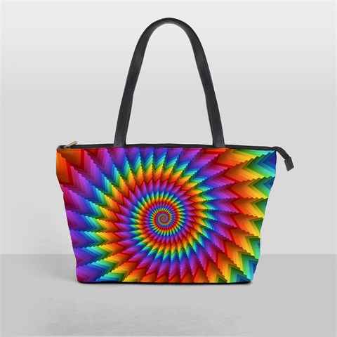 Psychedelic Rainbow Spiral Classic Shoulder Handbag from ArtsNow.com Front