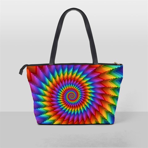 Psychedelic Rainbow Spiral Classic Shoulder Handbag from ArtsNow.com Back