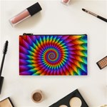 Psychedelic Rainbow Spiral Cosmetic Bag (Small)