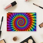 Psychedelic Rainbow Spiral Cosmetic Bag (Medium)