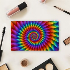 Psychedelic Rainbow Spiral Cosmetic Bag (Medium) from ArtsNow.com Back