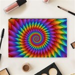 Psychedelic Rainbow Spiral Cosmetic Bag (Large)