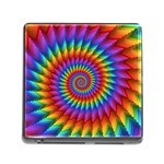 Psychedelic Rainbow Spiral Memory Card Reader (Square)