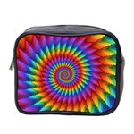 Psychedelic Rainbow Spiral Mini Toiletries Bag (Two Sides)