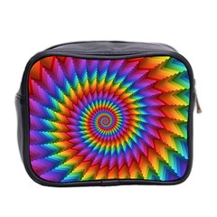 Psychedelic Rainbow Spiral Mini Toiletries Bag (Two Sides) from ArtsNow.com Back