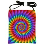 Psychedelic Rainbow Spiral Shoulder Sling Bag