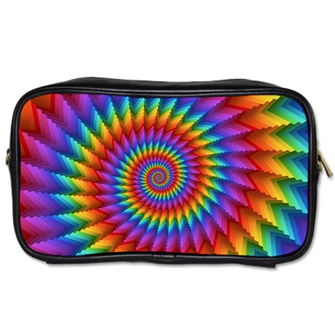 Psychedelic Rainbow Spiral Toiletries Bag (Two Sides) from ArtsNow.com Front