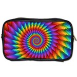 Psychedelic Rainbow Spiral Toiletries Bag (Two Sides)