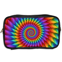 Psychedelic Rainbow Spiral Toiletries Bag (Two Sides) from ArtsNow.com Back