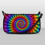 Psychedelic Rainbow Spiral Shoulder Clutch Bag