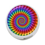 Psychedelic Rainbow Spiral 4-Port USB Hub (One Side)