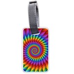 Psychedelic Rainbow Spiral Luggage Tag (one side)