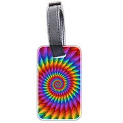 Psychedelic Rainbow Spiral Luggage Tag (two sides) from ArtsNow.com Front