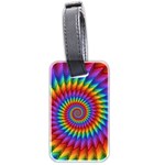 Psychedelic Rainbow Spiral Luggage Tag (two sides)