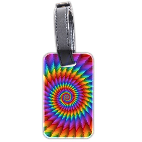 Psychedelic Rainbow Spiral Luggage Tag (two sides) from ArtsNow.com Back