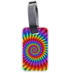 Psychedelic Rainbow Spiral Luggage Tag (two sides) from ArtsNow.com Back