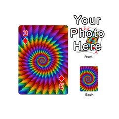 Psychedelic Rainbow Spiral Playing Cards 54 (Mini) from ArtsNow.com Front - Diamond3