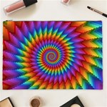 Psychedelic Rainbow Spiral Cosmetic Bag (XXL)