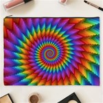 Psychedelic Rainbow Spiral Cosmetic Bag (XXXL)