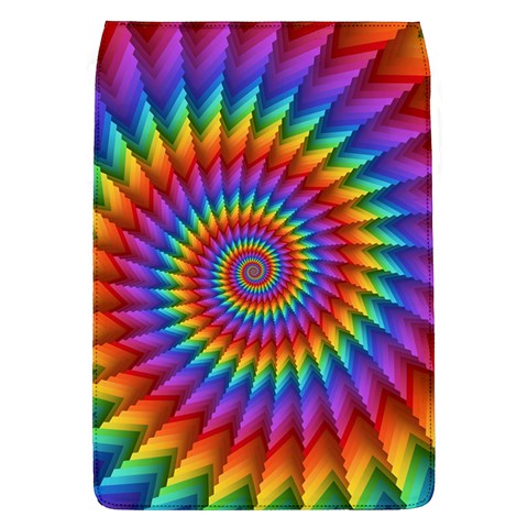 Psychedelic Rainbow Spiral Removable Flap Cover (L) from ArtsNow.com Front