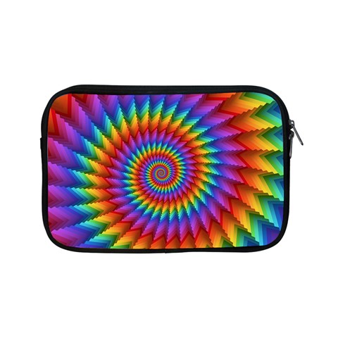 Psychedelic Rainbow Spiral Apple iPad Mini Zipper Case from ArtsNow.com Front