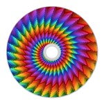 Psychedelic Rainbow Spiral CD Wall Clock