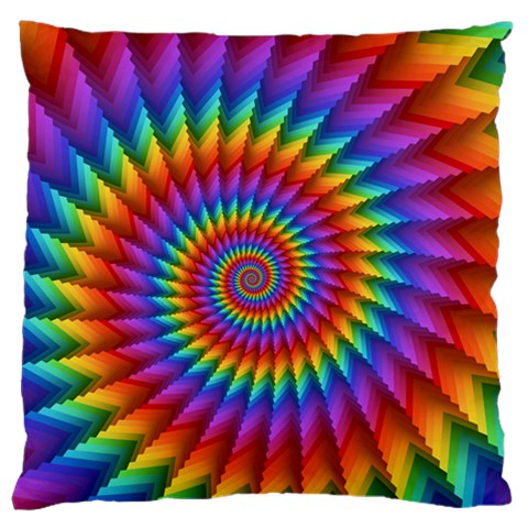 Psychedelic Rainbow Spiral Standard Flano Cushion Case (One Side) from ArtsNow.com Front