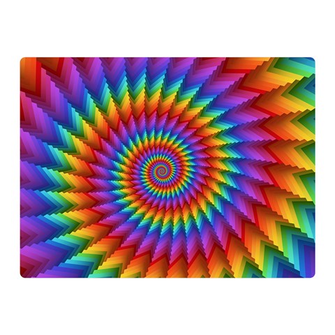 Psychedelic Rainbow Spiral Double Sided Flano Blanket (Mini) from ArtsNow.com 35 x27  Blanket Front