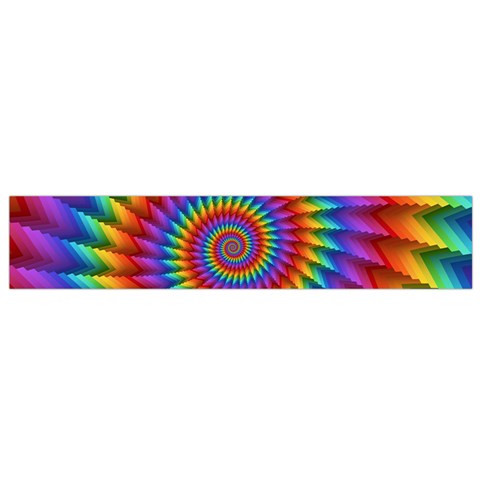 Psychedelic Rainbow Spiral Flano Scarf (Small) from ArtsNow.com Front