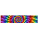 Psychedelic Rainbow Spiral Flano Scarf (Small)