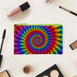 Psychedelic Rainbow Spiral Cosmetic Bag (XS)