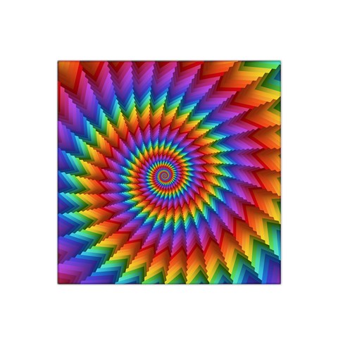 Psychedelic Rainbow Spiral Satin Bandana Scarf from ArtsNow.com Front