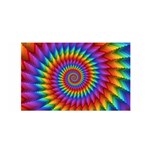 Psychedelic Rainbow Spiral Satin Wrap