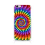 Psychedelic Rainbow Spiral Apple iPhone 6/6S Silicone Case (Transparent)