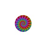 Psychedelic Rainbow Spiral 1  Mini Button