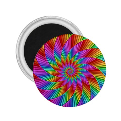 Psychedelic Rainbow Spiral 2.25  Magnet from ArtsNow.com Front