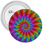 Psychedelic Rainbow Spiral 3  Button