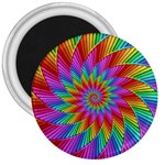 Psychedelic Rainbow Spiral 3  Magnet