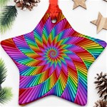 Psychedelic Rainbow Spiral Ornament (Star)