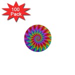 Psychedelic Rainbow Spiral 1  Mini Magnet (100 pack) 