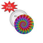 Psychedelic Rainbow Spiral 1.75  Button (10 pack) 