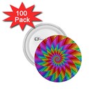 Psychedelic Rainbow Spiral 1.75  Button (100 pack) 