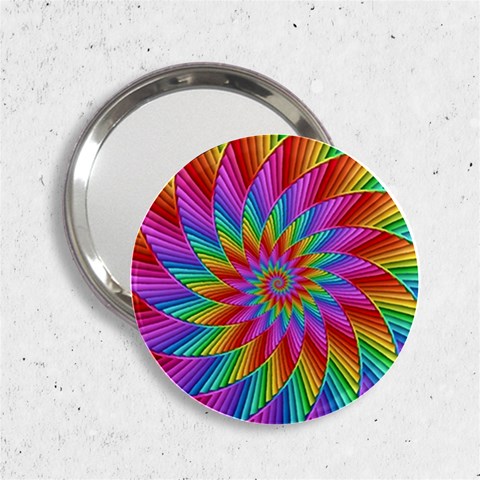 Psychedelic Rainbow Spiral 2.25  Handbag Mirror from ArtsNow.com Front