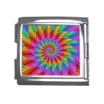 Psychedelic Rainbow Spiral Mega Link Italian Charm (18mm)